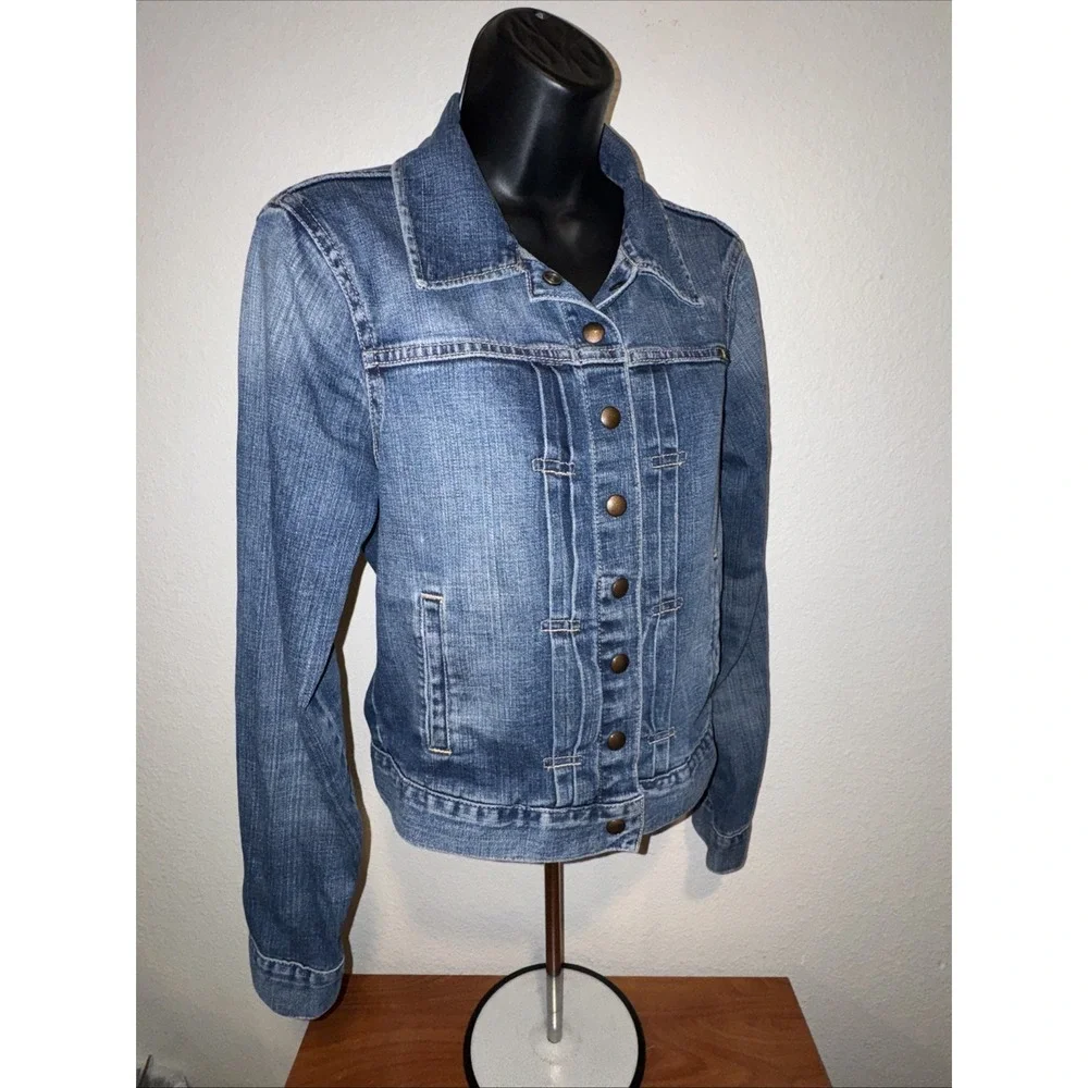 Lucky Brand Denim Trucker Jean Jacket Womens Size Small‎ Cute Chore Coat Western